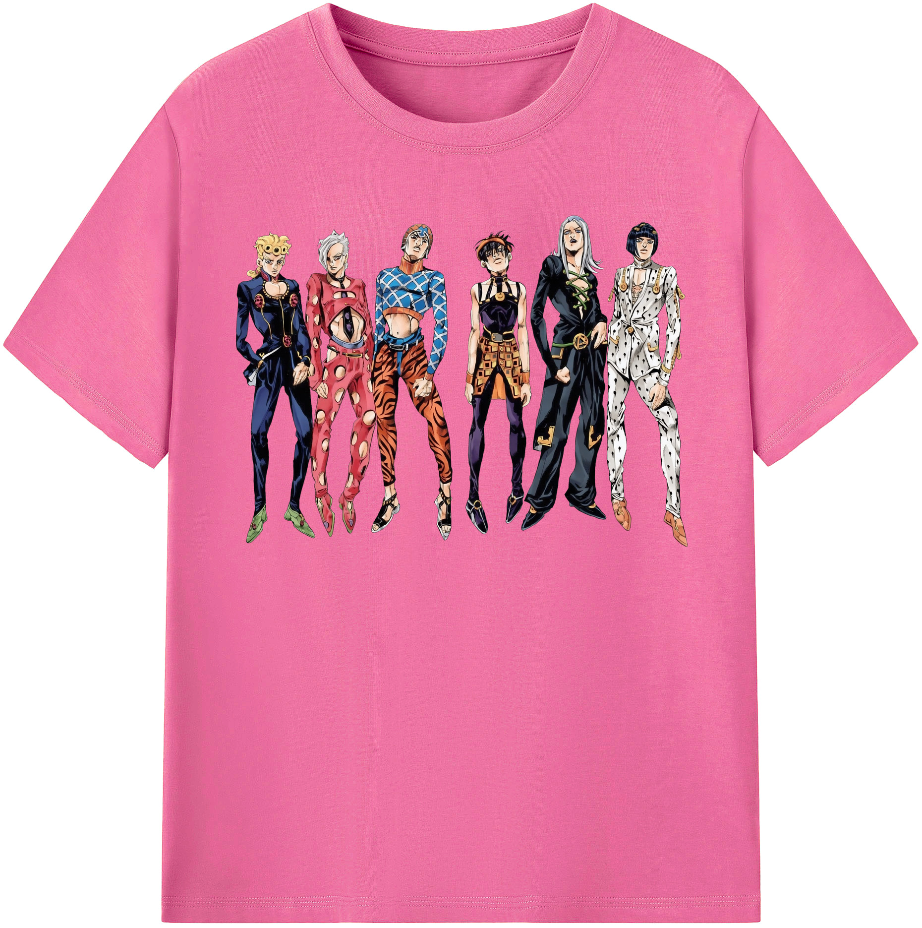 （画像用） ジョジョの奇妙な冒険 JoJo's Bizarre Adventure レディースカジュアルプリントTシャツ（綿100％）
